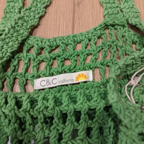 Green Crochet Tote Bag - Picture 4 of 7